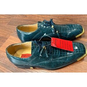 Mens Formal Tuxedo Shoes By RC Expressions Size 10 Blue Tone